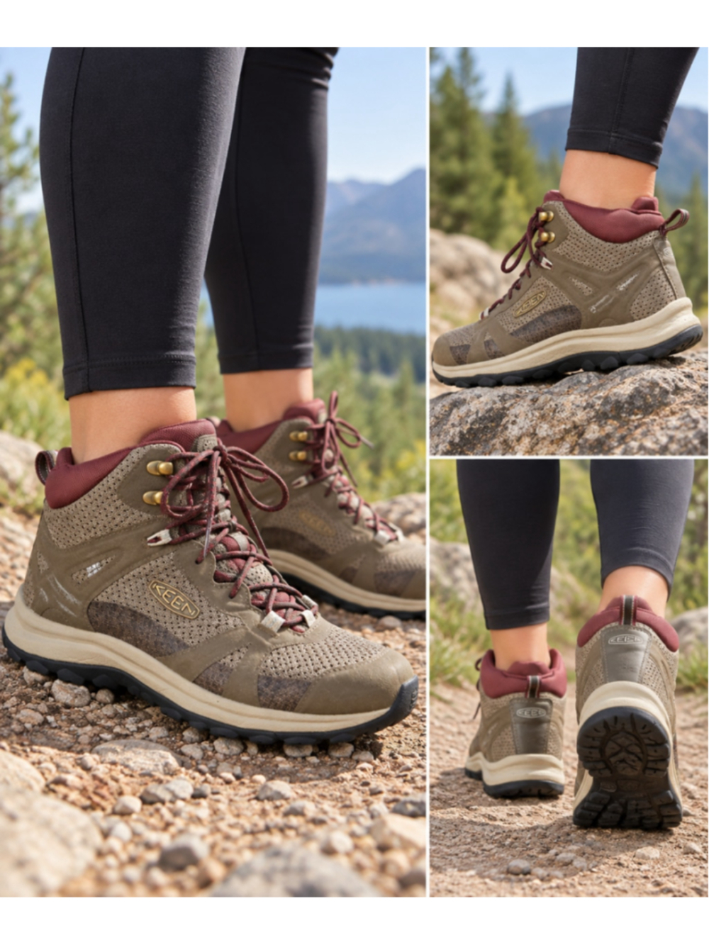 KEEN Terradora II Mid Waterproof Hiking Boots Women's 10 Canteen Brown